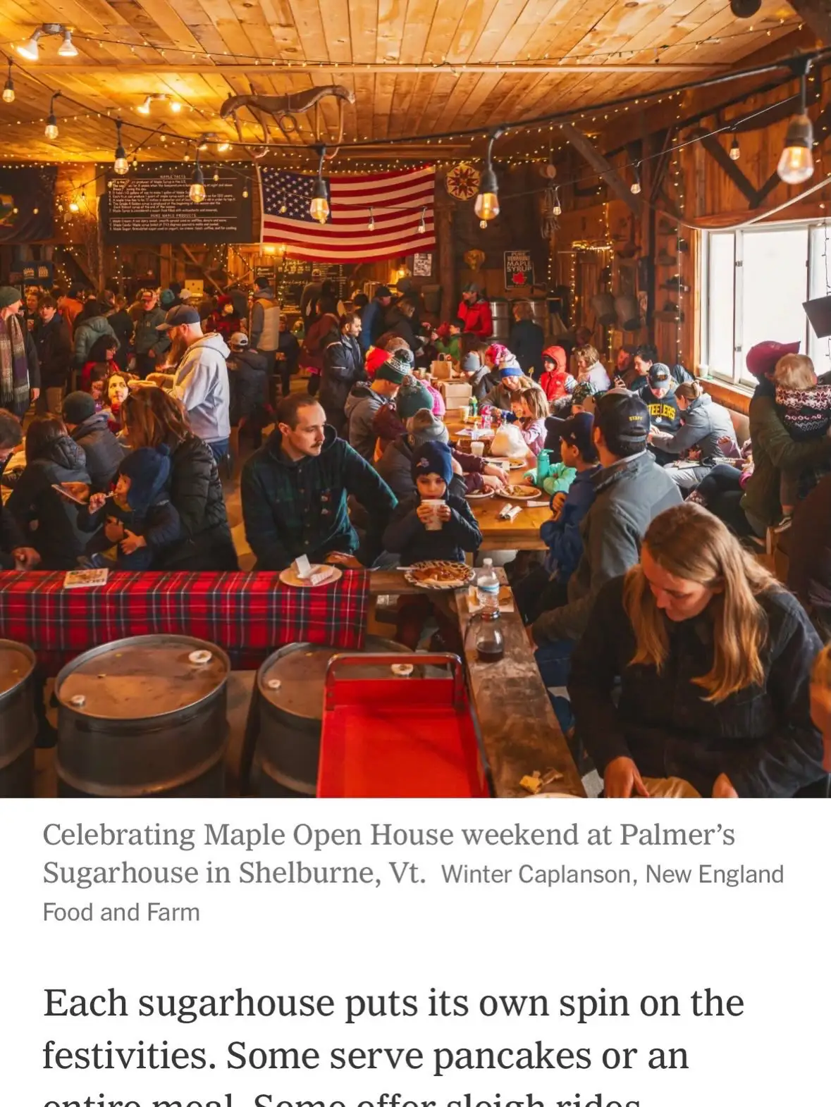 Families gathered at Palmer's from the New York Times.