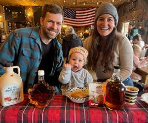 guests enjoying maple syrup breakfast